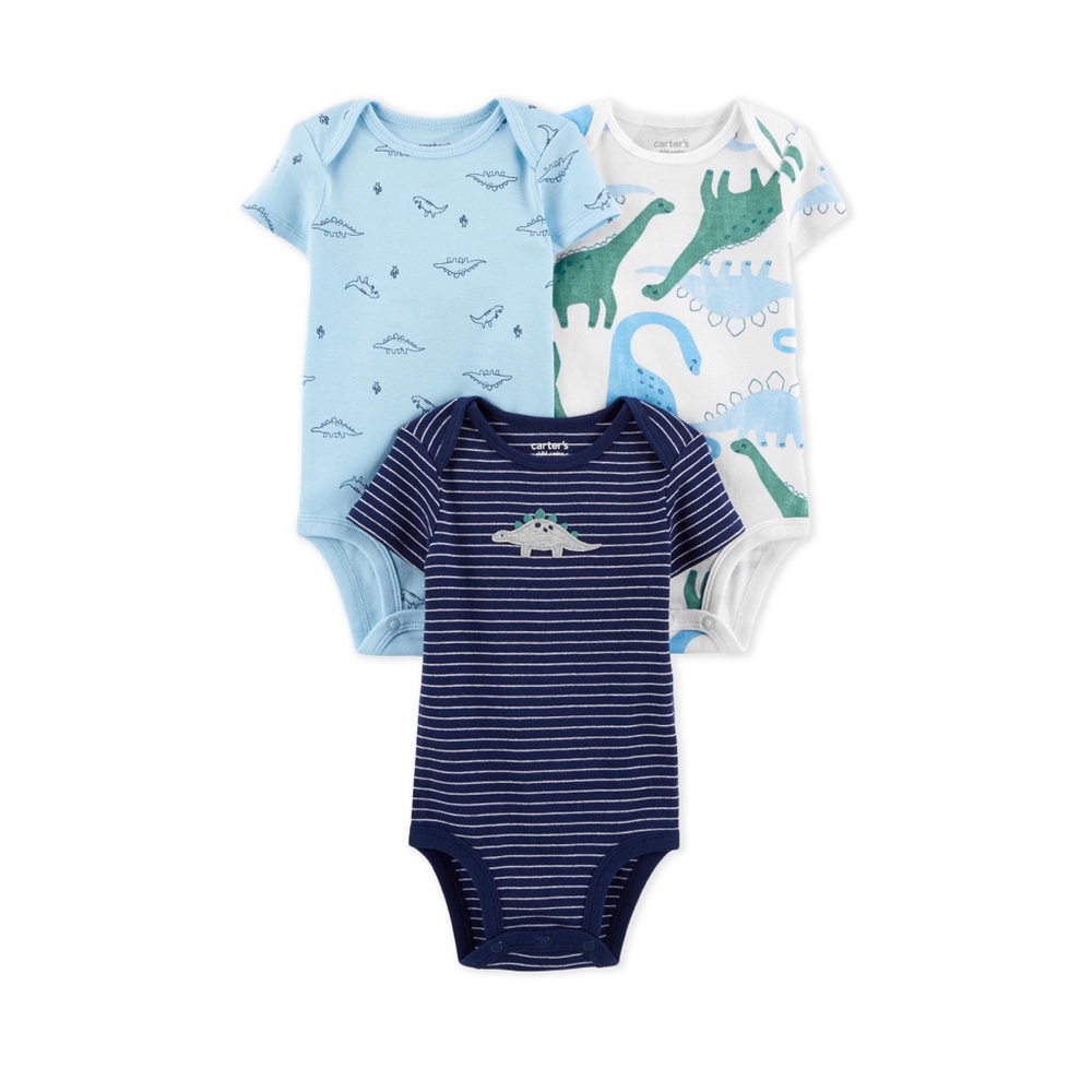 Carter’s Child of Mine Baby Boys Bodysuit, 3-Pack Newborn